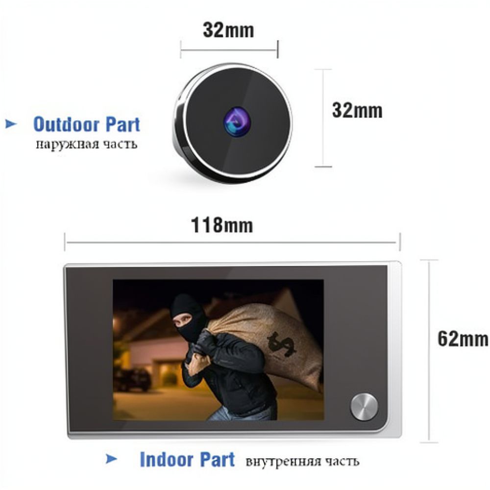 3.5 Inch LCD Digital Door View - Home Security Front Door Camera 评论和价格