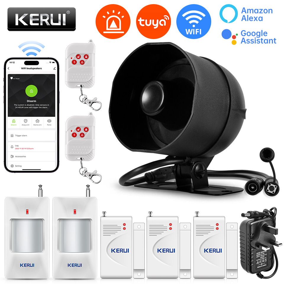 KERUI 120db Siren Alarm System - Sim Gsm Alarm 评论和价格