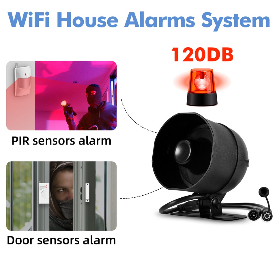 KERUI 120db Siren Alarm System - Sim Gsm Alarm 评论和价格