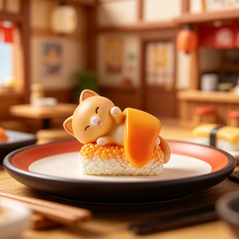 Sushi Cat Blind Box Cartoon Fi - Home Security Box 评论和价格